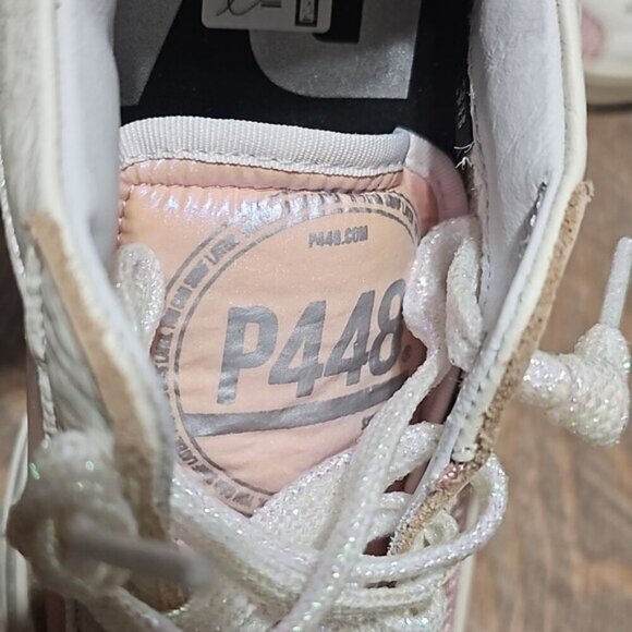 P448 Italy Fashion Sneakers Shoes Low Size 37 New - Picture 13 of 15